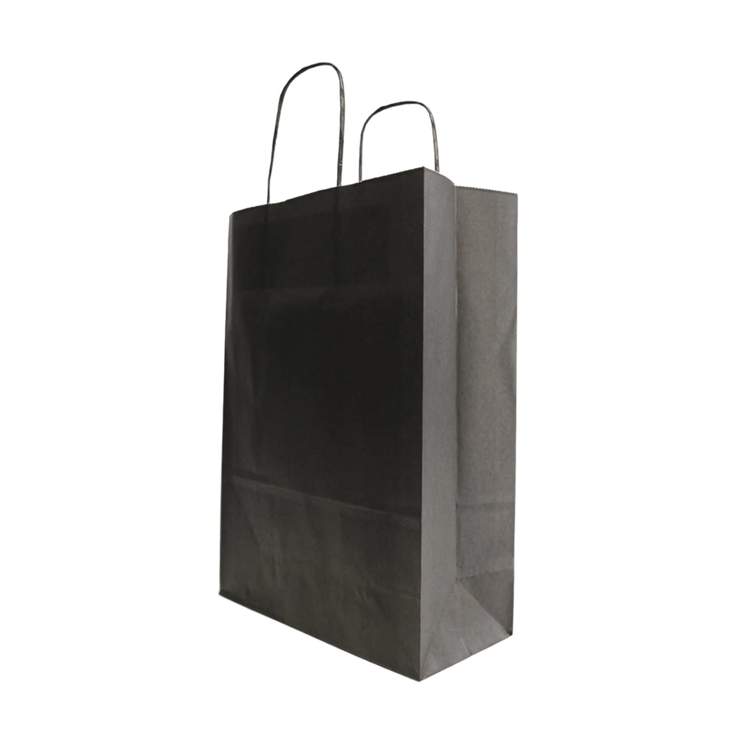 Papirnate vrećice s pletenom ručkom - crna - 260x120x350mm